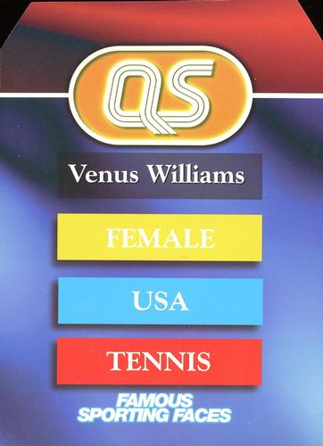 1997 BBC A Question of Sport UK #NNO Venus Williams Back