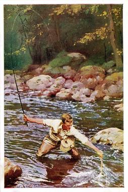 1932 Sanella Margarine #NNO Lachsfang (Salmon fishing) Front
