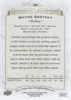 2017 Upper Deck Goodwin Champions #30 Wayne Gretzky Back