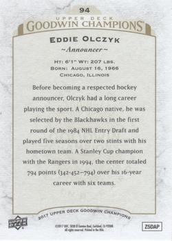 2017 Upper Deck Goodwin Champions #94 Ed Olczyk Back