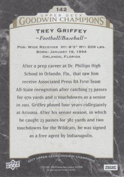 2017 Upper Deck Goodwin Champions #142 Trey Griffey Back