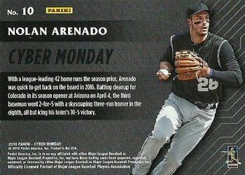 2016 Panini Cyber Monday #10 Nolan Arenado Back