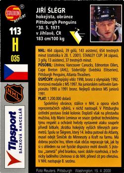 2001 Stadion World Stars #113 Jiří Šlégr Back