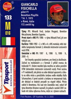 2001 Stadion World Stars #133 Giancarlo Fisichella Back