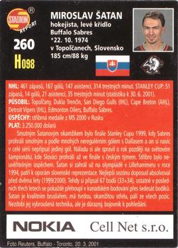 2001 Stadion World Stars #260 Miroslav Šatan Back