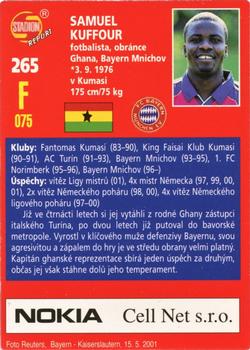 2001 Stadion World Stars #265 Samuel Kuffour Back