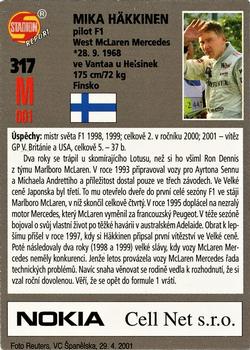 2001 Stadion World Stars #317 Mika Häkkinen Back