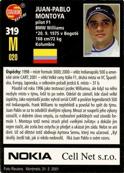 2001 Stadion World Stars #319 Juan Pablo Montoya Back