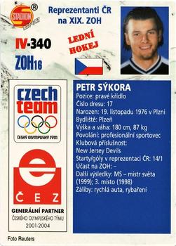 2002 Stadion World Stars #340 Petr Sýkora Back