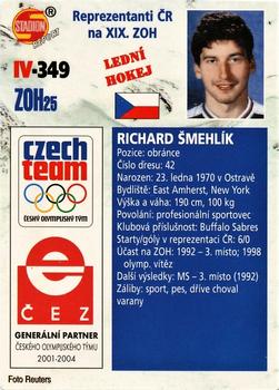 2002 Stadion World Stars #349 Richard Šmehlík Back
