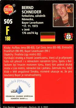 2002 Stadion World Stars #505 Bernd Schneider Back