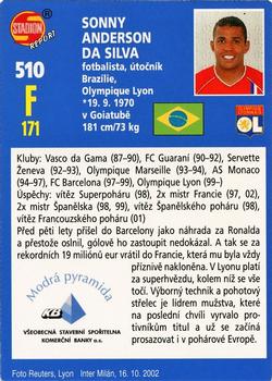 2002 Stadion World Stars #510 Sonny Anderson da Silva Back