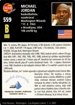 2002 Stadion World Stars #559 Michael Jordan Back