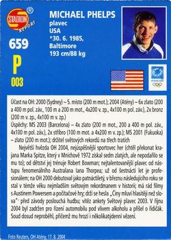2005 Stadion World Stars #659 Michael Phelps Back