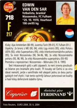 2005 Stadion World Stars #718 Edwin van der Sar Back