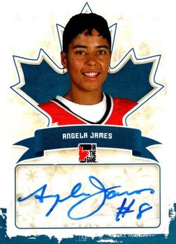 2011 In The Game Canadiana - Autographs Blue #A-AJ1 Angela James Front