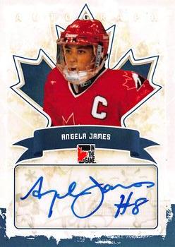 2011 In The Game Canadiana - Autographs Blue #A-AJ2 Angela James Front