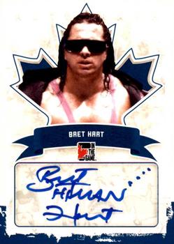 2011 In The Game Canadiana - Autographs Blue #A-BH1 Bret Hart Front