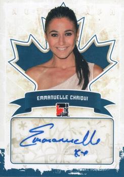 2011 In The Game Canadiana - Autographs Blue #A-EC1 Emmanuelle Chriqui Front