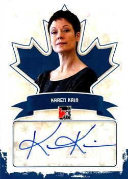2011 In The Game Canadiana - Autographs Blue #A-KK1 Karen Kain Front
