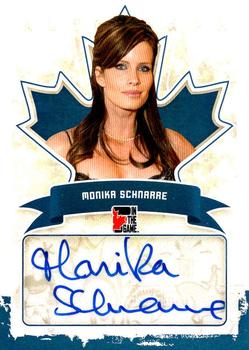 2011 In The Game Canadiana - Autographs Blue #A-MS1 Monika Schnarre Front