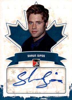 2011 In The Game Canadiana - Autographs Blue #A-SS1 Shaun Sipos Front