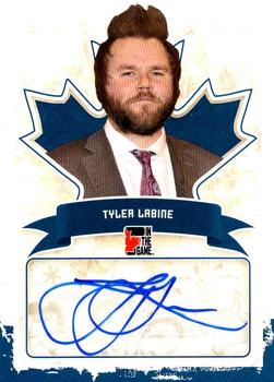 2011 In The Game Canadiana - Autographs Blue #A-TL1 Tyler Labine Front