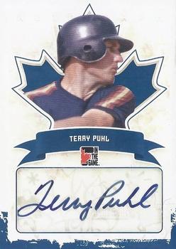 2011 In The Game Canadiana - Autographs Blue #A-TP1 Terry Puhl Front