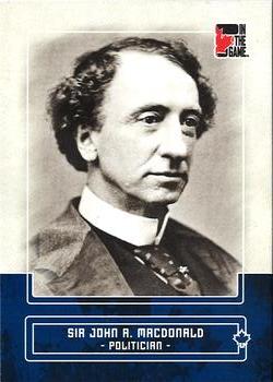 2011 In The Game Canadiana - Sapphire #3 Sir John A. Macdonald Front