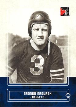 2011 In The Game Canadiana - Sapphire #10 Bronko Nagurski Front