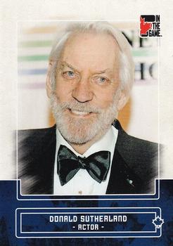 2011 In The Game Canadiana - Sapphire #20 Donald Sutherland Front