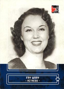 2011 In The Game Canadiana - Sapphire #26 Fay Wray Front