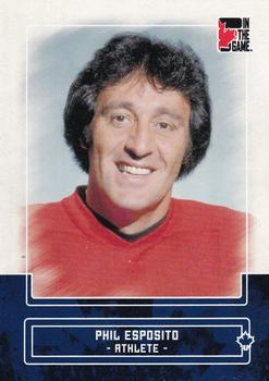 2011 In The Game Canadiana - Sapphire #72 Phil Esposito Front