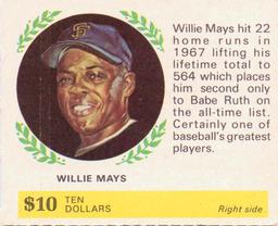 1968 American Oil Winner's Circle #NNO Willie Mays Front