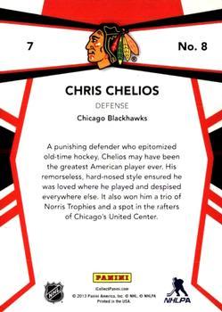 2013 Panini National Sports Collectors Convention - Team Colors Cracked Ice #8 Chris Chelios Back