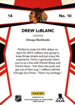 2013 Panini National Sports Collectors Convention - Team Colors Cracked Ice #10 Drew LeBlanc Back