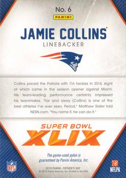 2015 Panini Father's Day - Road to the Super Bowl #6 Jamie Collins Back