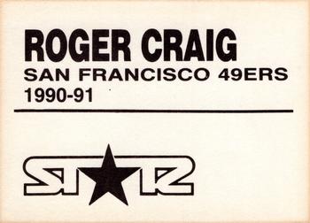 1990-91 St☆r (unlicensed) #NNO Roger Craig Back