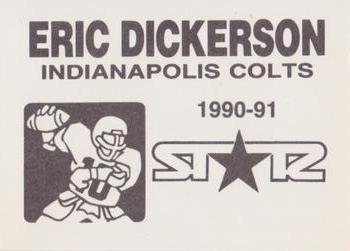 1990-91 St☆r (unlicensed) #NNO Eric Dickerson Back