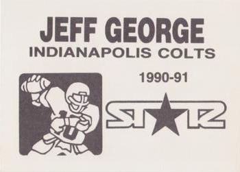 1990-91 St☆r (unlicensed) #NNO Jeff George Back