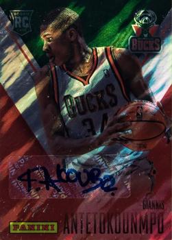 2014 Panini Father's Day - Autographs Lava Flow #38 Giannis Antetokounmpo Front