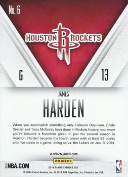 2014 Panini Father's Day - Cracked Ice #6 James Harden Back