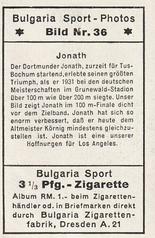 1932 Bulgaria Sport Photos #36 Arthur Jonath [Jonath] Back