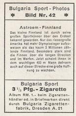 1932 Bulgaria Sport Photos #42 Erik Aström [Astroem - Finnland] Back