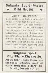1932 Bulgaria Sport Photos #50 Harri Larva / Otto Peltzer Back