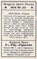 1932 Bulgaria Sport Photos #55 Fritz Schilgen / Helmuth Krause / Fritz Schaumburg-1500m Class [1500 Meter Klasse] Back