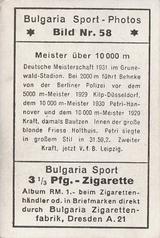 1932 Bulgaria Sport Photos #58 Oskar Behnke / Albert Kilp / Otto Petri / Erich Kraft / Rolf Holthuis [Meister über 10.000 m] Back