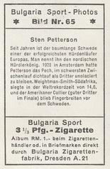 1932 Bulgaria Sport Photos #65 Sten Pettersson [Sten Petterson] Back