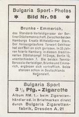 1932 Bulgaria Sport Photos #98 Hans Brunke / Heinz Emmerich Back