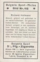 1932 Bulgaria Sport Photos #112 Richard Hofmann Back